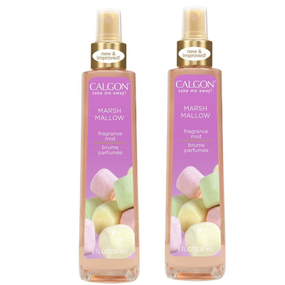 2x Calgon Take Me Away Marshmallow 8 oz Fragrance Body Mist Perfume NEW 236 ml